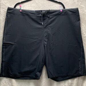 O'NEILL | size 50 MEN'S HYPERFREAK SWIM HYBRID BOARDSHORTS | BLACK GREY